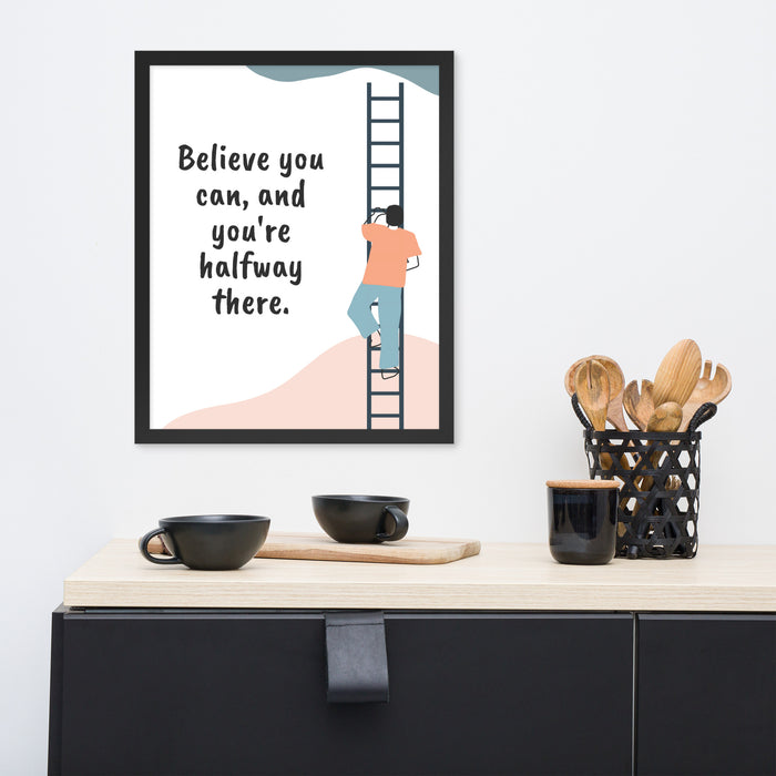 You Are Half Way There - Framed Poster Quote - The Gift Cabin UK