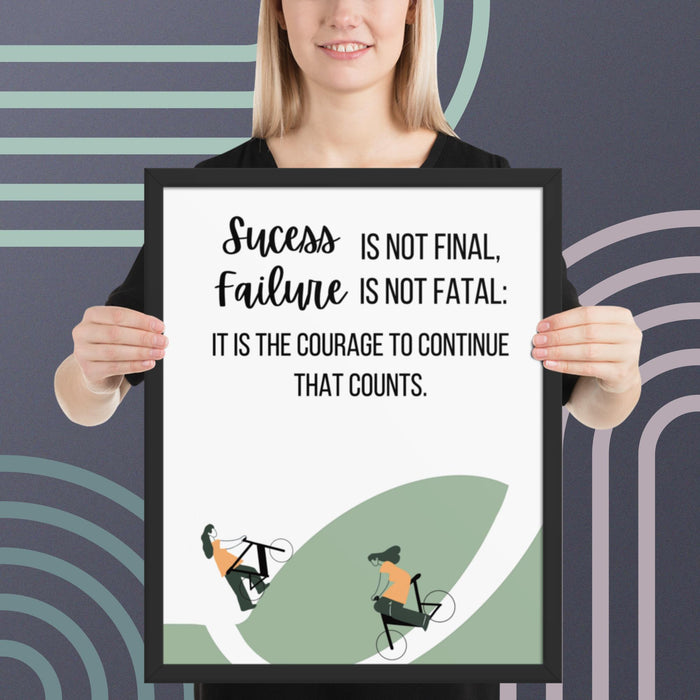 Success Quote Wallart Framed poster - The Gift Cabin UK