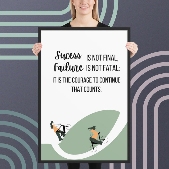 Success Quote Wallart Framed poster - The Gift Cabin UK