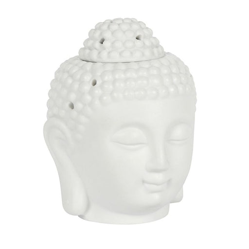 White Buddha Head Oil Burner - The Gift Cabin UK