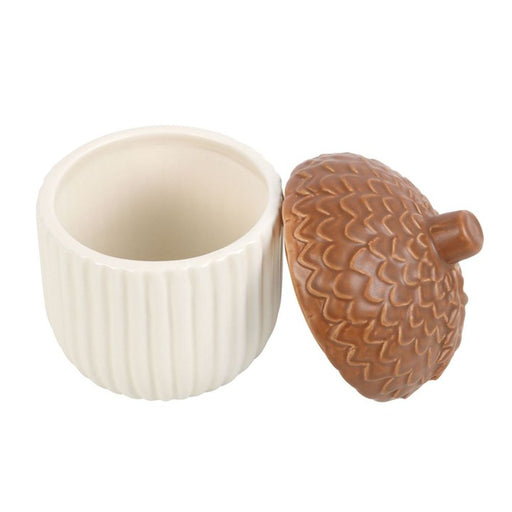 Autumn Acorn Ceramic Storage Jar - The Gift Cabin UK