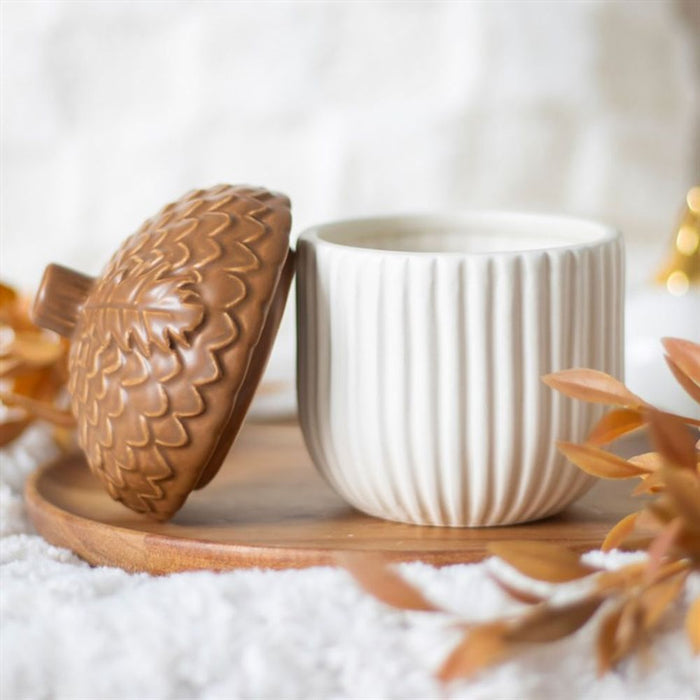 Autumn Acorn Ceramic Storage Jar - The Gift Cabin UK