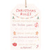 Sugarplum Fun Christmas Rules Hanging Sign - The Gift Cabin UK