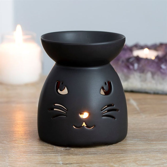 Black Cat Cut Out Oil Burner - The Gift Cabin UK