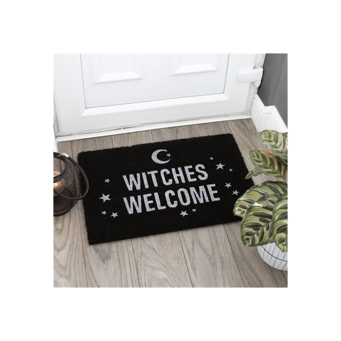 Black Witches Welcome Doormat - The Gift Cabin UK