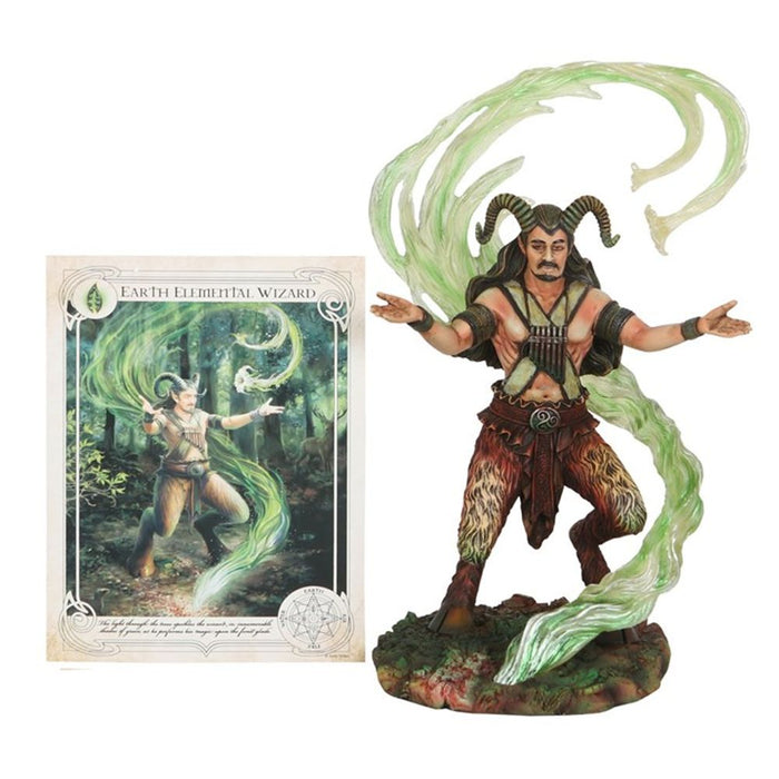 Earth Elemental Wizard Figurine by Anne Stokes - The Gift Cabin UK