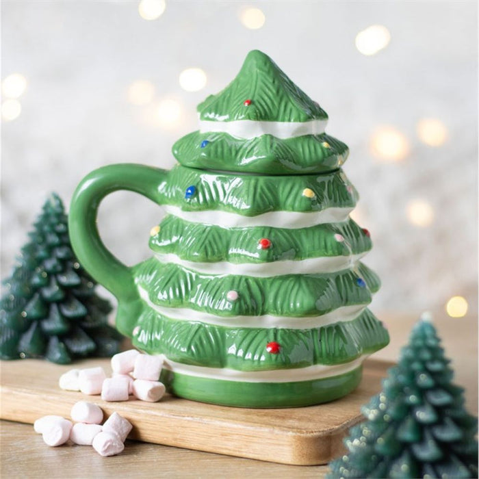 Green Christmas Tree Shaped Mug - The Gift Cabin UK