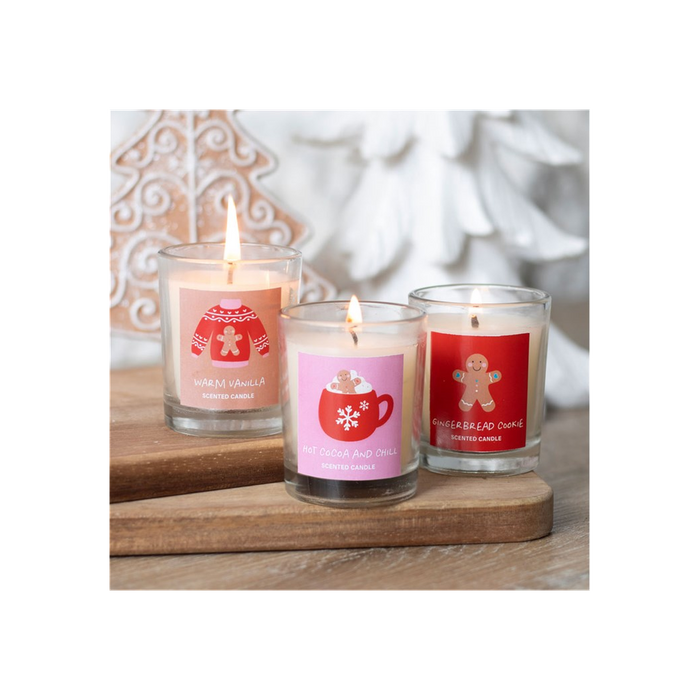 Sugarplum Fun Christmas Votive Candle Trio - The Gift Cabin UK