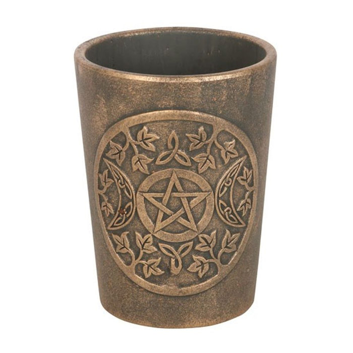 Triple Moon Bronze Terracotta Plant Pot by Lisa Parker - The Gift Cabin UK