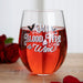 My Blood Type is Wine Stemless Wine Glass - The Gift Cabin UK