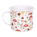 All Over Mushroom Print Enamel Mug - The Gift Cabin UK