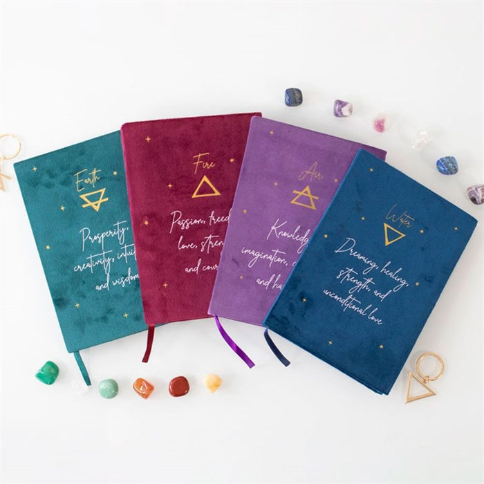 Water Element Velvet A5 Notebook - The Gift Cabin UK