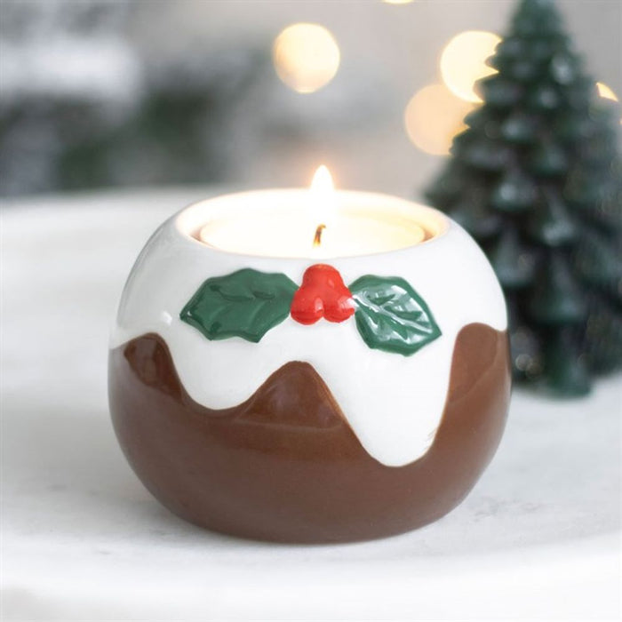 Christmas Pudding Tealight Candle Holder - The Gift Cabin UK