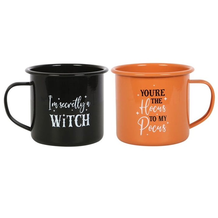 Set of 2 Witchy Enamel Mugs - The Gift Cabin UK