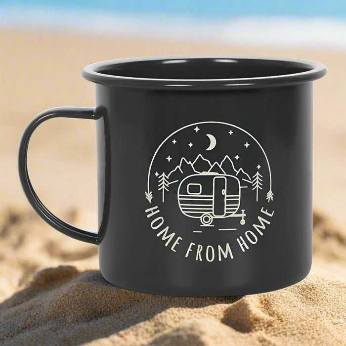 Home from Home Enamel Camping Mug - The Gift Cabin UK