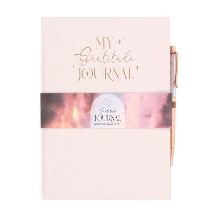 Gratitude Journal with Rose Quartz Pen - The Gift Cabin UK