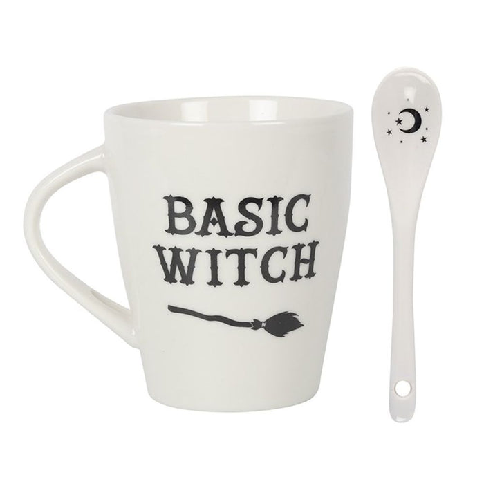 Basic Witch Mug and Spoon Set - The Gift Cabin UK