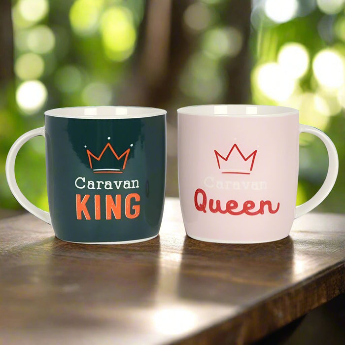 Caravan King and Queen Mug Set - The Gift Cabin UK