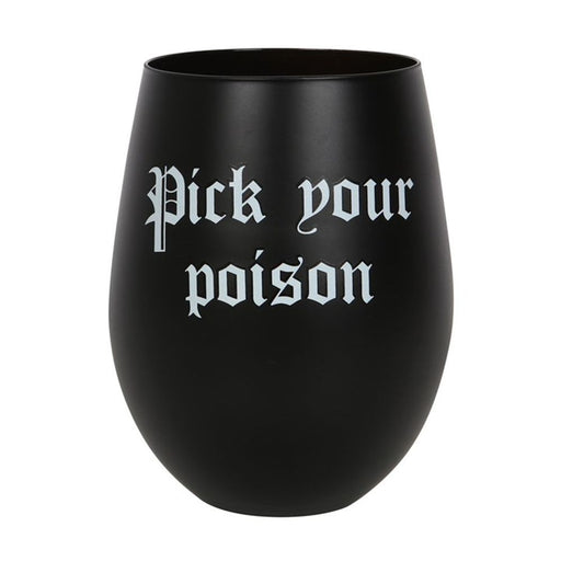 Pick Your Poison Stemless Wine Glass - The Gift Cabin UK