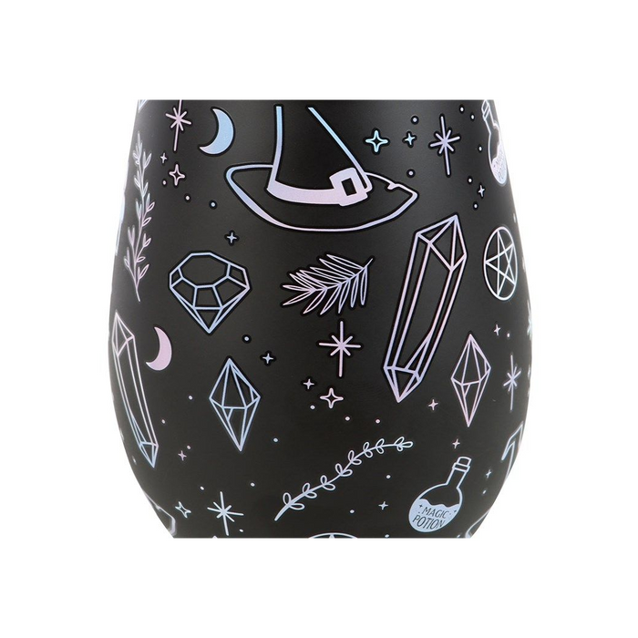 Crystal Witch Print Stemless Glass - The Gift Cabin UK