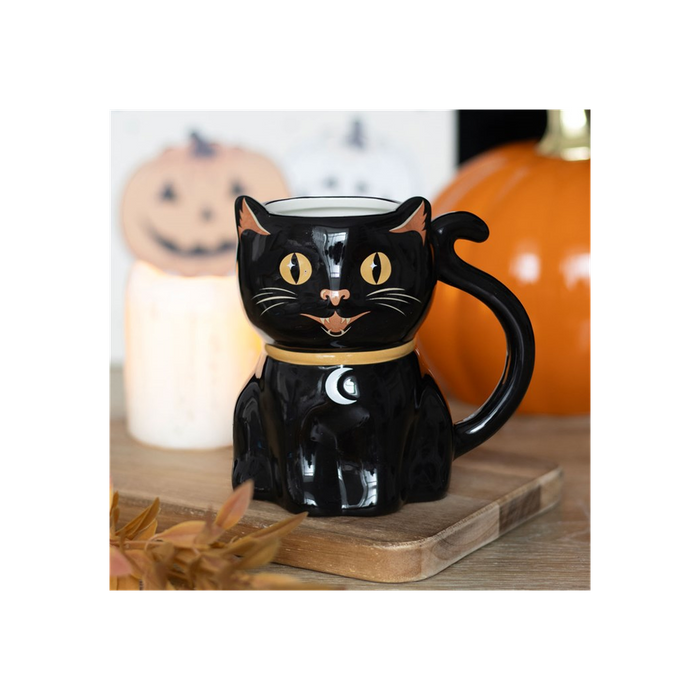 Spooky Black Cat Shaped Mug - The Gift Cabin UK