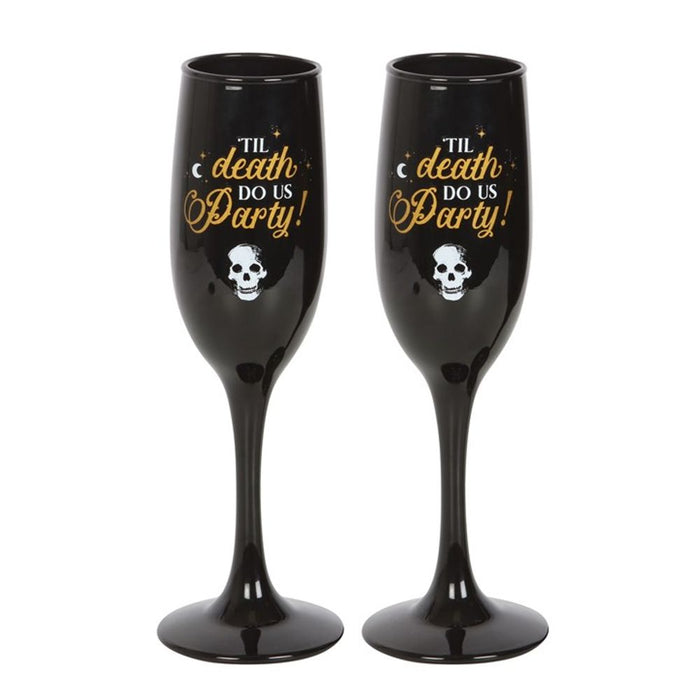 Til Death Do Us Party Champagne Flute Set - The Gift Cabin UK