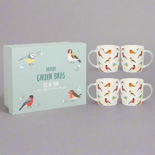 Set of 4 Garden Bird Mugs - The Gift Cabin UK