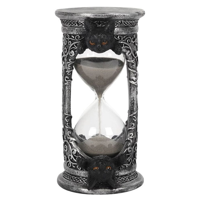 17cm Black Cat Hourglass Timer - The Gift Cabin UK