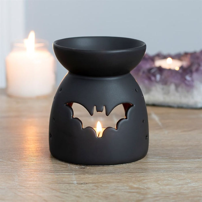 Black Bat Cut Out Oil Burner - The Gift Cabin UK