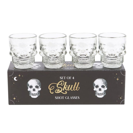 Set of 4 Skull Shot Glasses Set - The Gift Cabin UK