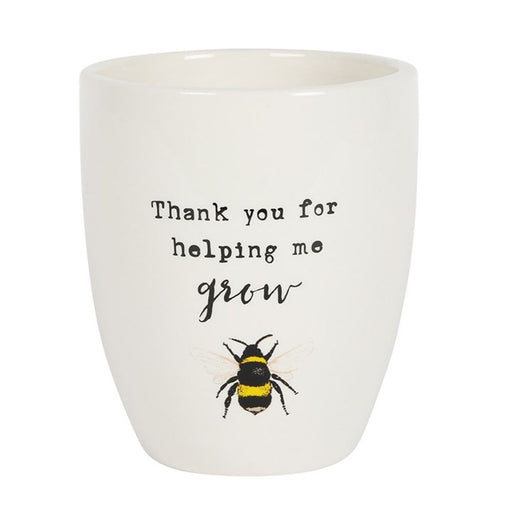 Thank You For Helping Me Grow Ceramic Plant Pot - The Gift Cabin UK