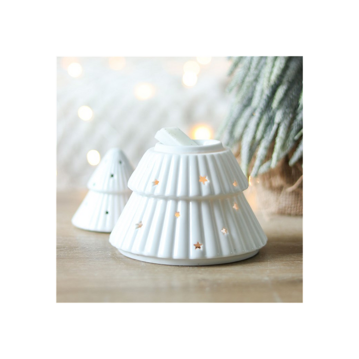 White Christmas Tree Oil Burner - The Gift Cabin UK