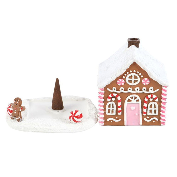 Pink Gingerbread House Incense Cone Burner - The Gift Cabin UK