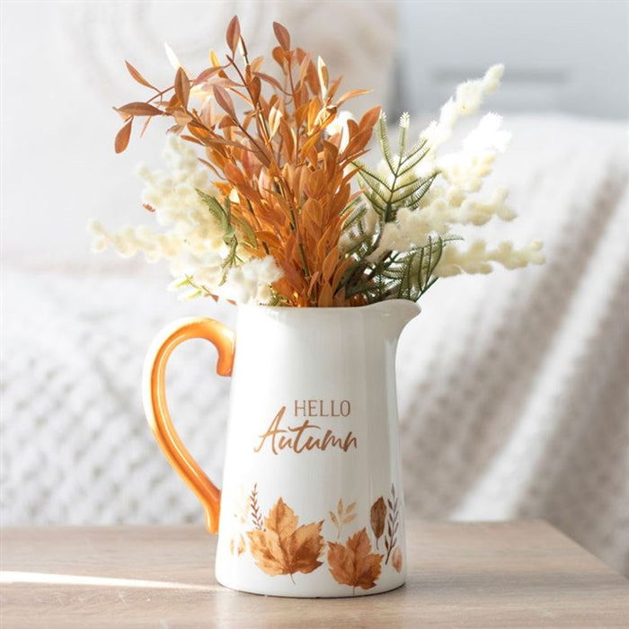 17cm Hello Autumn Ceramic Flower Jug - The Gift Cabin UK