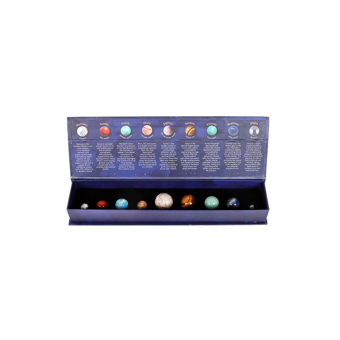 Solar System Gemstone Crystal Sphere Set - The Gift Cabin UK