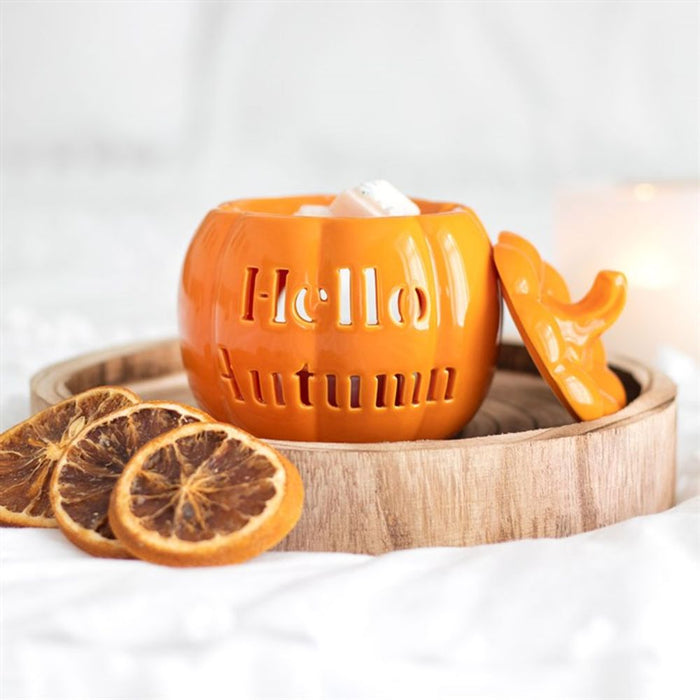 Hello Autumn Pumpkin Oil Burner - The Gift Cabin UK