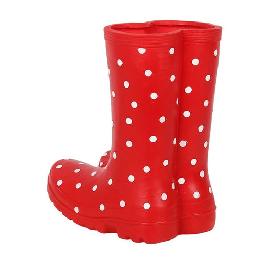 Red Welly Boot Planter - The Gift Cabin UK