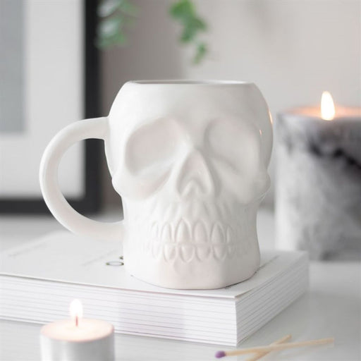 Matte White Skull Mug - The Gift Cabin UK