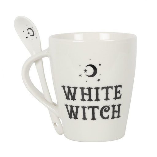 White Witch Mug and Spoon Set - The Gift Cabin UK