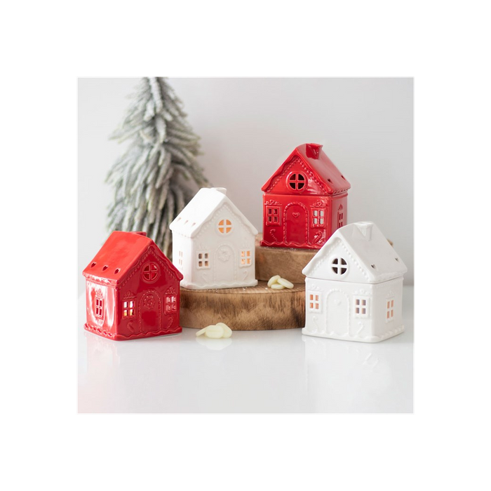 White Gingerbread House Oil Burner - The Gift Cabin UK