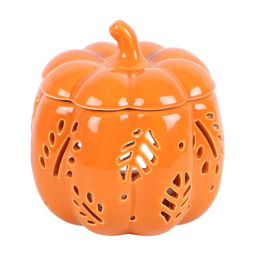 Orange Autumn Leaves Pumpkin Oil Burner - The Gift Cabin UK