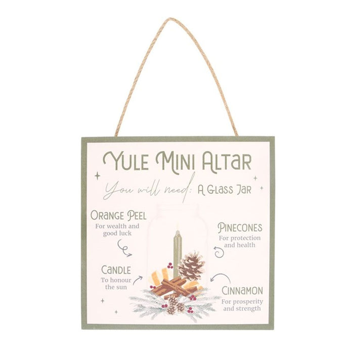 20cm Yule Altar MDF Hanging Sign - The Gift Cabin UK