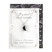 Black Obsidian Crystal Moon Necklace on Greeting Card - The Gift Cabin UK