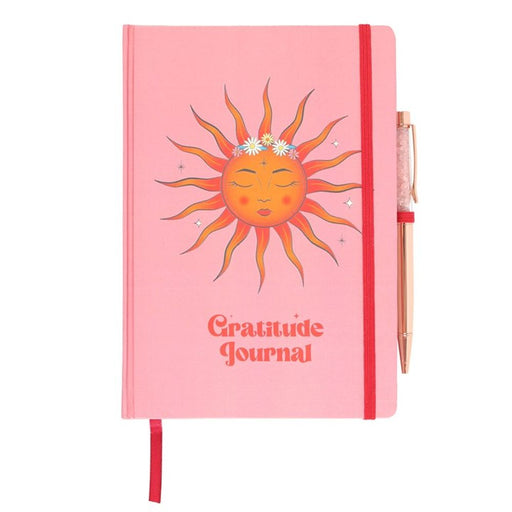 The Sun Gratitude Journal with Rose Quartz Pen - The Gift Cabin UK