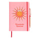 The Sun Gratitude Journal with Rose Quartz Pen - The Gift Cabin UK