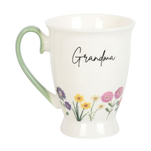 Grandma Wildflower Pedestal Mug - The Gift Cabin UK