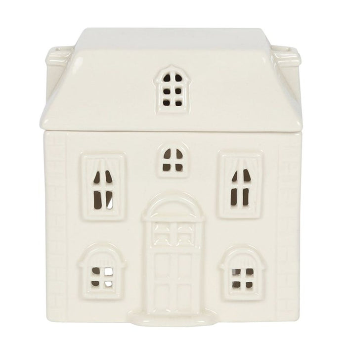 White Ceramic House Oil Burner - The Gift Cabin UK