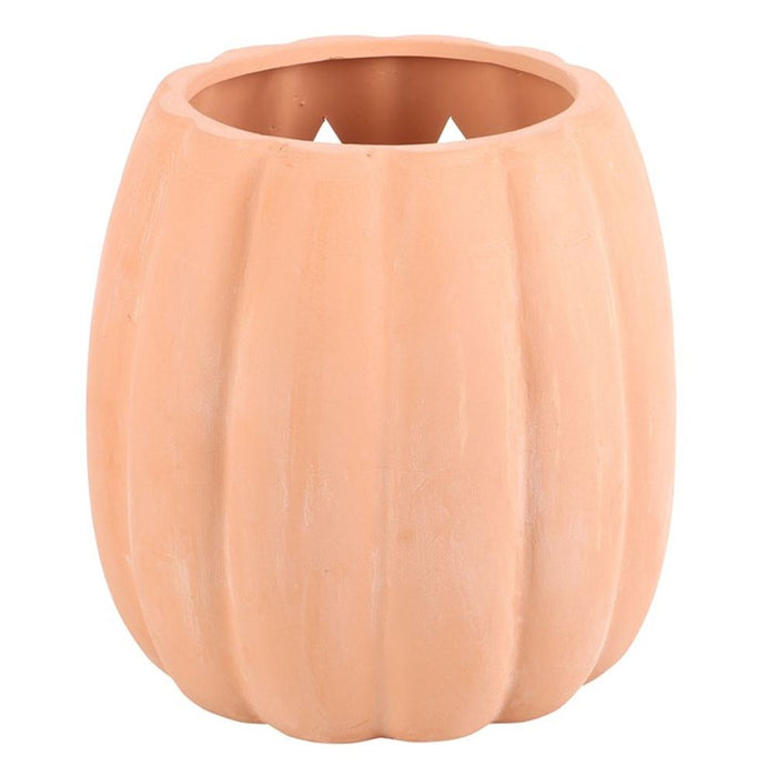 25cm Terracotta Cut Out Pumpkin Decoration - The Gift Cabin UK