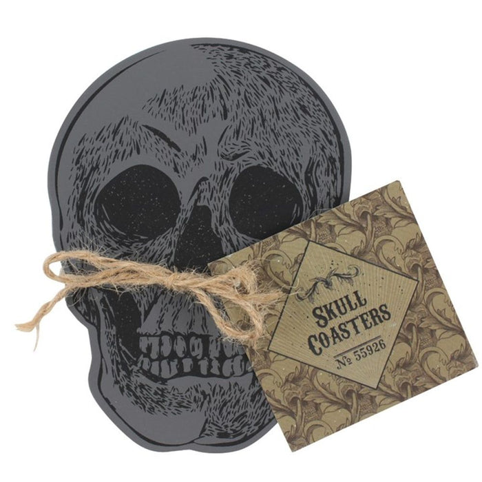 Set Of 4 Skull Coasters - The Gift Cabin UK