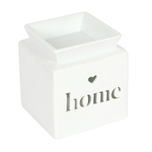 White Home Cut Out Oil Burner - The Gift Cabin UK